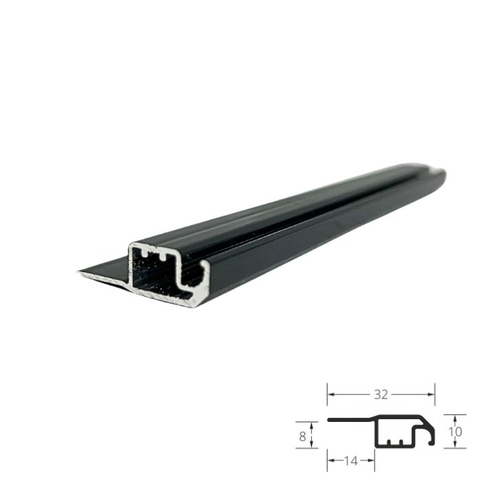 Profil do moskitiery ramkowej aluminiowej z kołnierzem antracyt