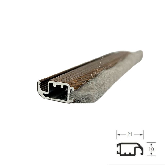 Profil do moskitiery ramkowej aluminiowej bez kołnierza złoty dąb