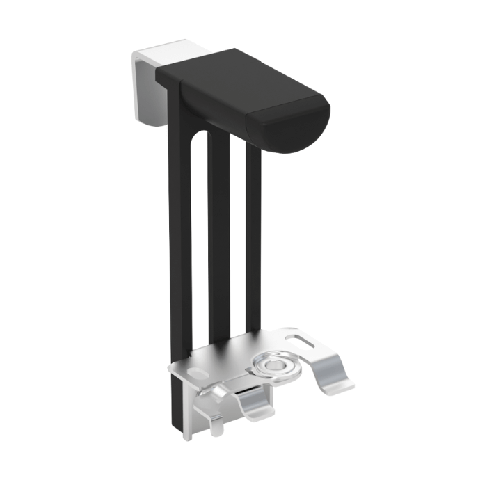 Uchwyt bezinwazyjny obniżony do żaluzji czarny