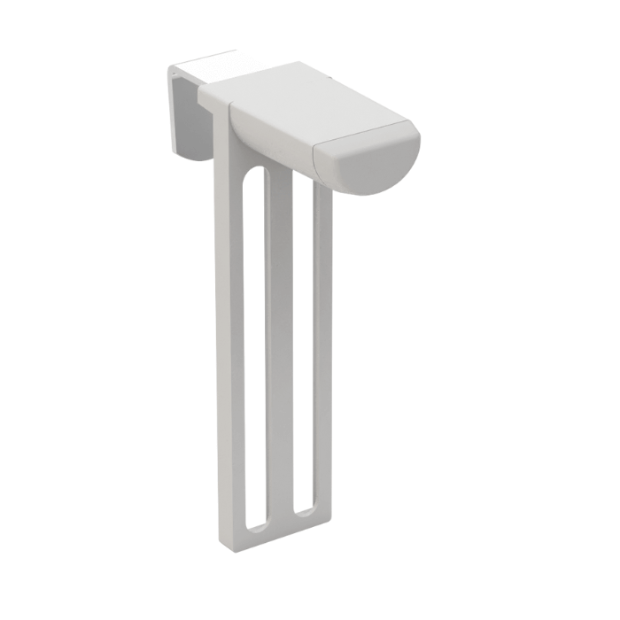 Uchwyt bezinwazyjny obniżony uniwersalny do rolet materiałowych szary