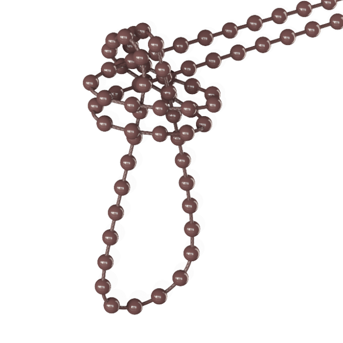 Koralik do rolety wewnętrznej mały ciemnobrązowy